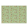 thumbnail image 1 of Floral Cutting Board, Flowers Ladybugs Leaves on Summer Striped Background Motif, Decorative Tempered Glass Cutting and Serving Board, Small Size, Lime Green Orange Red, by Ambesonne, 1 of 1