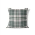 thumbnail image 2 of Tartan Block Deep Aqua Throw Pillow, 2 of 4