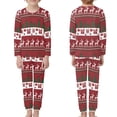 thumbnail image 2 of Renewold 9-10 Years Olds Toodlers and Kids Pajama with Christmas Trees Reindeer Graphic Comfortable Sleepwear Top Long Pants Set 2 Packs Nightwear Outfits, 2 of 5