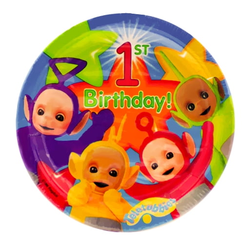 Teletubbies 1st Birthday Small Paper Plates (8ct)