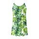 thumbnail image 5 of Vestido de Fiesta de las Mujeres Cuello Redondo sin Mangas Corbata Gradiente Teñido Vestido de Playa, Mezcla de Poliéster Spandex para Ocasional, 5 of 8
