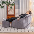 thumbnail image 2 of Giant Faux Fur Bean Bag Chair - Oversized Shell-Shaped Sofa for Adults & Kids, 2 of 8