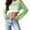 Fluorescent Green, variant on Women's Hollow Out Crop Bikini Cover Up Boat Neck Long Sleeve Crochet Sheer Swimsuit Cover Up-Orange-M