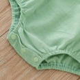 thumbnail image 3 of Gibobby Mameluco niño sin mangas con estampado de para niños y niñas, mono con tirantes para recién nacidos, ropa para niños(Verde, 3-6 Meses), 3 of 5