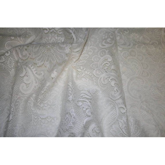 WESTBURY Lace Fabric, 55 Inch in Width, Sample 3x3 Inch / White