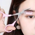 thumbnail image 4 of Eyebrow Trimmer Set, Curved Eyebrow Razor, Eyebrow Scissors With Comb, Convenient Easy Beauty Tools For Beginners,3Pcs Pink, 4 of 7