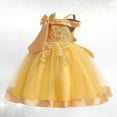 thumbnail image 2 of Huowey Little Girls' Off Shoulder Bow Evening Gown Princess Pageant Dress For Birthday Parties & Stage Performances, 2 of 4