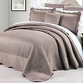 thumbnail image 2 of Home Soft Things  Oversized Matte Satin 4-piece Bedspread Set Taupe 110" x 120", Queen, 2 of 5