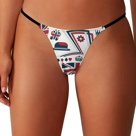 

UK Design Elements Women s G-String Thongs Low Rise Hipster Underwear Stretch T-Back Panties