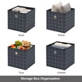 thumbnail image 4 of (2 pack) Mainstays Collapsible Fabric Cube Storage Bin, Gray Windowpane, 10.5 in x 10.5 in x 10.75 in, 4 of 10