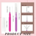 thumbnail image 2 of 100 Pieces Micro Eyebrow Brush with Cap Brow Lamination Brush Eyebrow Spoolie Brush Eyelash Brush Multifunctional Micro Spooly Lash Comb for Eyelash and Eyebrow Extensions Tool (Pink, Purple), 2 of 3