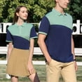 thumbnail image 6 of Felirenzacia Women's and Women's Plus Polo Athletic Mesh Quick Dry Moist Wicking Shirt Summer Casual Golf Fitted Color Block T Shirt Mint Green,XL, 6 of 9