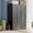 Black, variant on BouPower 66" H Wooden Armoire Wardrobe Closet, Freestanding Clothing Storage Cabinet with Hanging Rod & 2 Drawers, White Bedroom Organizer for Laundry Room Entryway