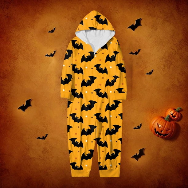 Halloween Pajamas Long Sleeved Zippered Family Matching Jumpsuit Romper Family Halloween Costumes Family Pajamas Matching Pjs