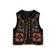 thumbnail image 1 of Sunloudy Chaleco para mujer, chaleco sin mangas con bordado frontal abierto y flores para calle informal Sunloudy moda, 1 of 9