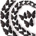 thumbnail image 1 of 72 PCS Negro Extraíble 3D DIY Hermosas Calcomanías de Pared de Mariposas Mariposas Coloridas Decoración de Arte Pegatinas de Pared Murales (Negro), 1 of 5