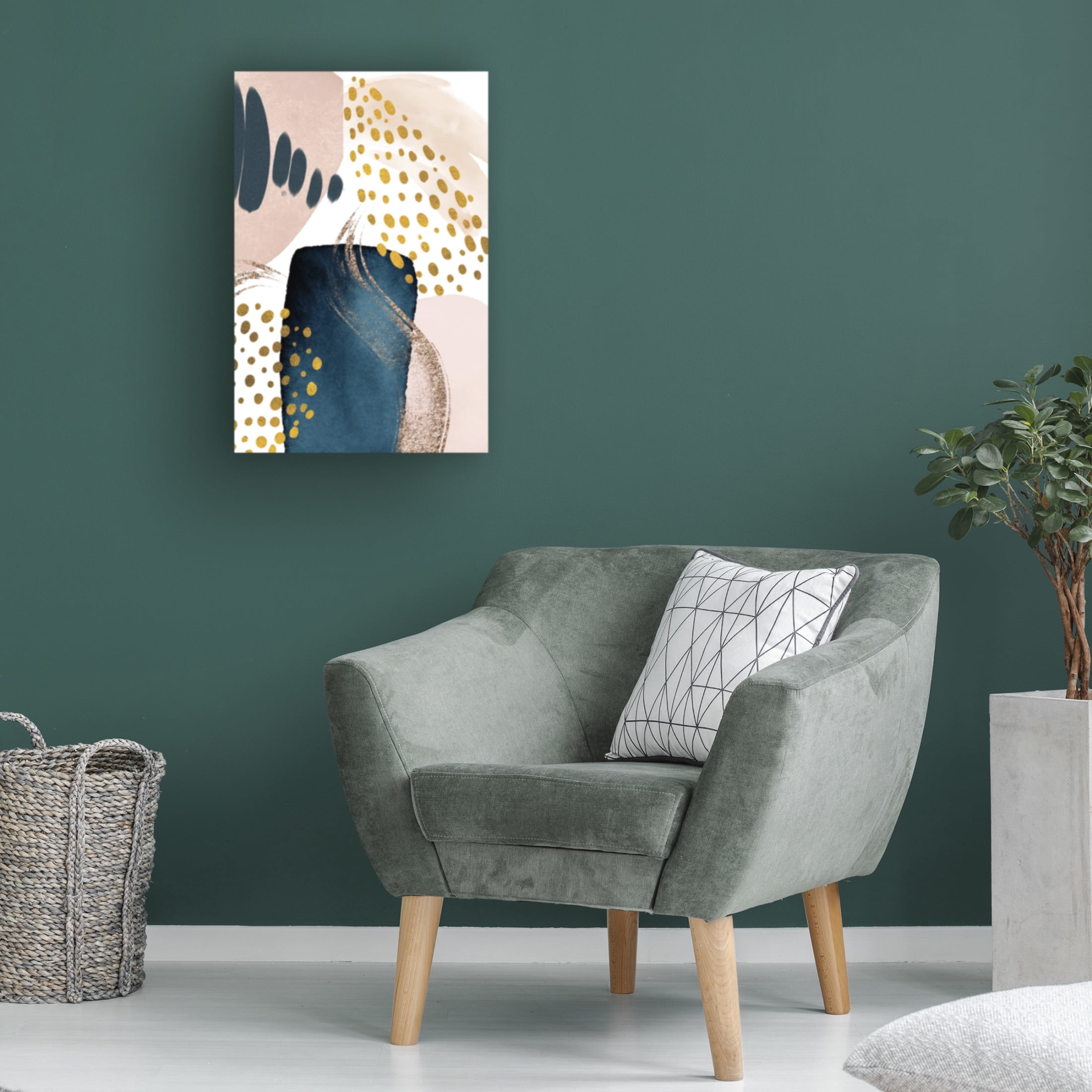 Trademark Fine Art Sally Ann Moss Smooth Abstract 2 Canvas Wall Art