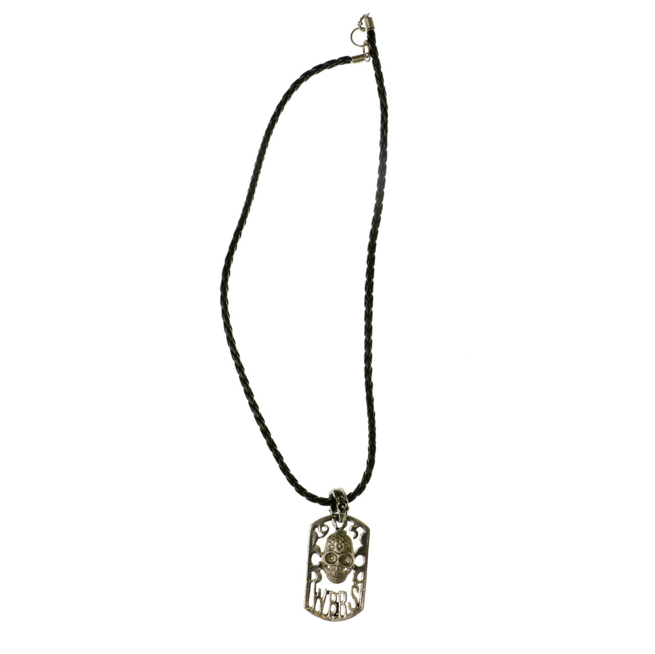 Silvertone Alloy Metal Pirate Skull Pendant Jewelry