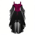 thumbnail image 4 of Gothic Witch Dress For Women Off Shoulder Butterfly Sleeve Lace Halloween Dress Medieval Vampire Vintage Gothic Outfit, 4 of 7