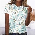 thumbnail image 4 of Tops Cortos para Mujeres Casual de Moda Impreso Cuello Redondo, Camiseta de Manga Corta para el Uso Diario, Fiesta Y Cómodo, 4 of 4