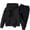 F-363Black, variant on ZHOGXU Children Kids Girls Boys Outfit Long Sleeve Solid Color Pocket Hoodies And Pants Two Piece Comfortable Soft Sets Playwear For Casual Daily Wear,Black,2-3 Years