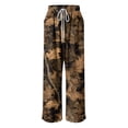 thumbnail image 6 of zaveiop Women's Y2K Camo Maple Leaf Print Sweatpants Baggy Hip Pop Elastic Waist Long Pants Streetwear (Brown, L), 6 of 9