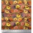 thumbnail image 1 of Soimoi Crepe Silk Fabric Donuts Food Print Sewing Fabric Yard 42 Inch Wide, 1 of 5
