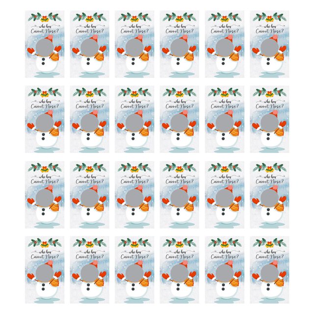 12pcs Merry Christmas Surprise Scratch Card, Scratch to reveal, Scratch off ticket, Own Cute For Writing S Your Card Snowman