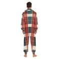 thumbnail image 4 of FORMRS Onesies Pajama for Adults Unisex Hoodie Winter Jumpsuit One Piece Sleepwear, Sizes S-2XL, Vibrant Red Tartan Pattern, 4 of 7