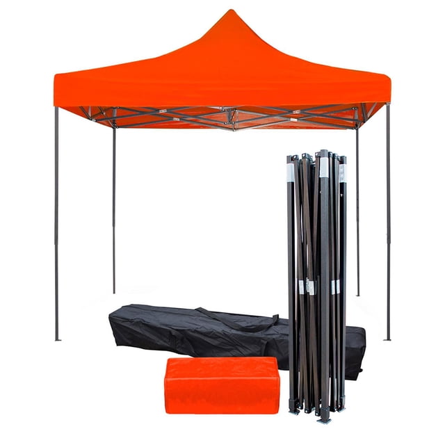 Toldo Carpa Impermeable Plegable De Acero 3x3m Kingsman naranja 1 Kingshouse 300310