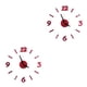 thumbnail image 1 of Matsuzay Reloj de pared grande 3D pegatina acrílico silencioso Digital grande DIY autoadhesivo reloj de pared diseño moderno para la decoración de la Rojo 2piezas Matsuzay CBP108882, 1 of 5