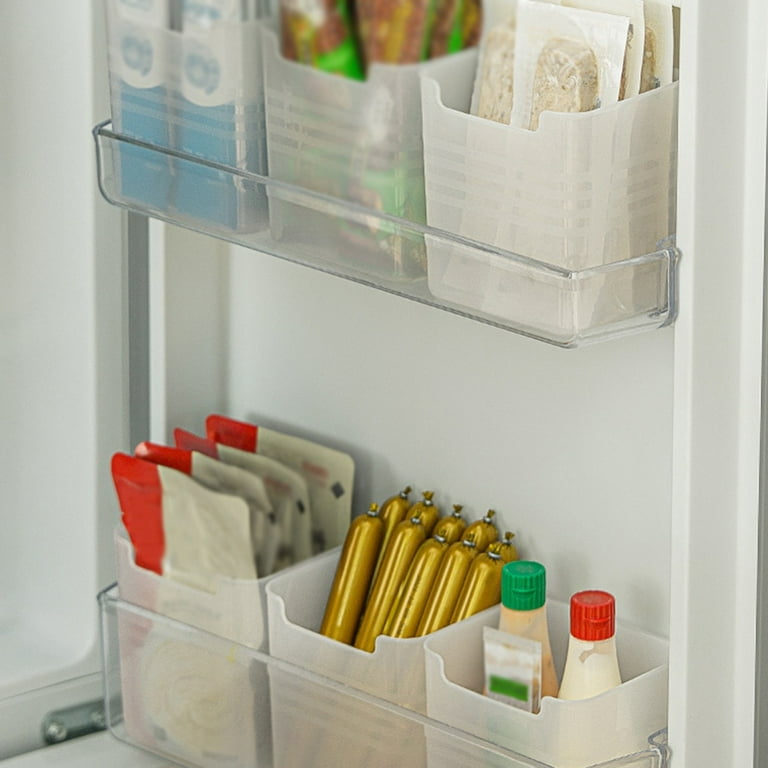 3 Pcs Fridge Organizer Bins for Refrigerator Side Door Shelf Small Utensil  Holder Pouches for Kitchen Counter-top Pantry Cabinet Storage Container for  Makeups Brush/Pencil/Garlic Organization 