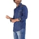 thumbnail image 4 of Camisa Vaquera Wrangler Hombre Manga Larga G40 azul CH, 4 of 6