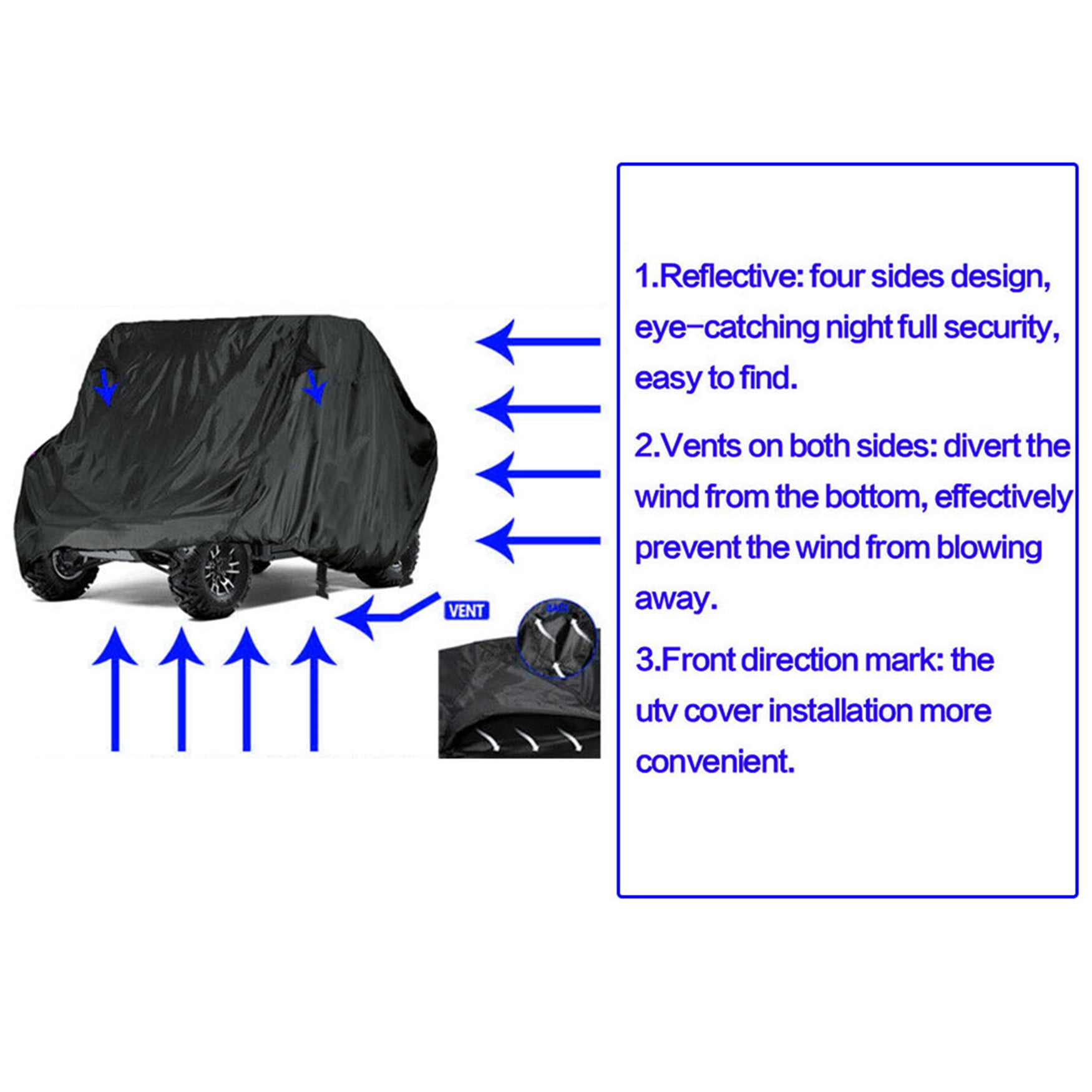 LABLT Side-by-Side UTV Cover for Polaris Ranger RZR 500 570 800 900