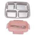 thumbnail image 3 of Lunch Containers, Lightweight  Compact 304 Stainless Steel Bento Box  For School For Outdoor For Office Black,Blue,Pink,White, 3 of 8