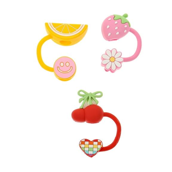 Packed Party Fruit Punch Straw Toppers, 3 Pieces