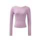 thumbnail image 5 of TaTaai Women's crew neck long sleeve T-shirt, solid color, backless design, cropped slim fit, casual stylish, soft stretchy fabric, ideal for daily outings & casual gatherings Gift, 5 of 9