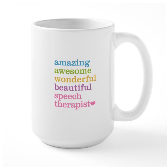 CafePress - Speech Therapist Mugs - 15 oz Ceramic Large White Novelty Mug