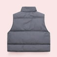 thumbnail image 5 of Gray Boy Girl Kids Girl Boy Sleeveless Loose Fit Vests Puffer Jackets Outfit for Child Fleece Lined Wool Camisole Tank Thermal Thick Fuzzy Fall Winter Coat 2025 Clothes 9 Years, 5 of 5