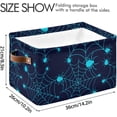 thumbnail image 4 of GZHJMY Collapsible Storage Basket Halloween Spider (7) Rectangular Storage Bins Baskets Toys Storage Bins with Handles for Bedroom Home Office 1PCS, 4 of 7