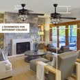 thumbnail image 4 of Gymax 52'' Ceiling Fan with Light Retro Ceiling Fan with Reversible Blades & Remote, 4 of 9