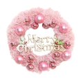 thumbnail image 1 of Corona de Navidad rosa, corona de Navidad artificial, corona de Navidad para interiores y exteriores, para puerta delantera, dormitorio, sala de estar, 1 of 7