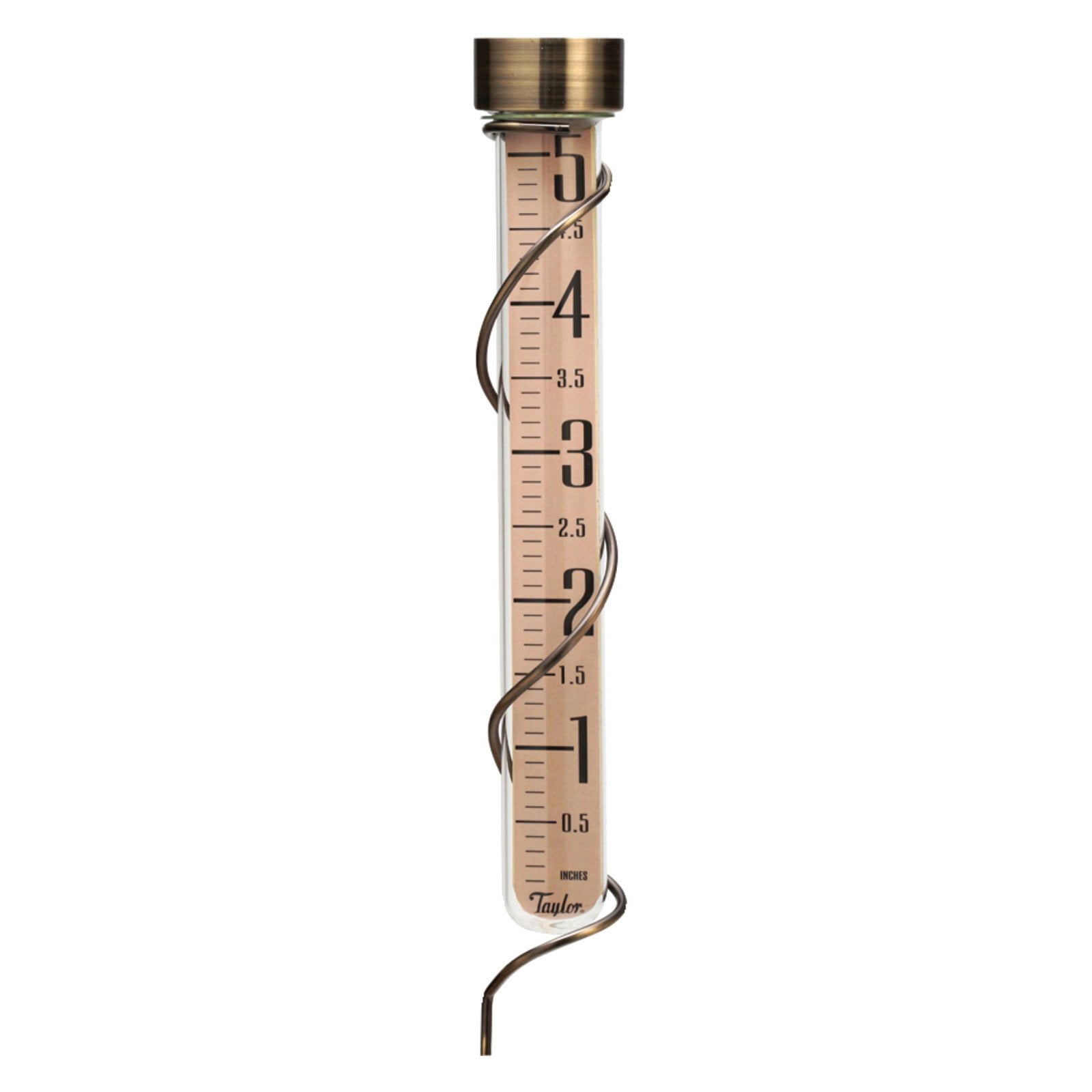Taylor 27" Tall Glass Rain Gauge, Bronze by Taylor