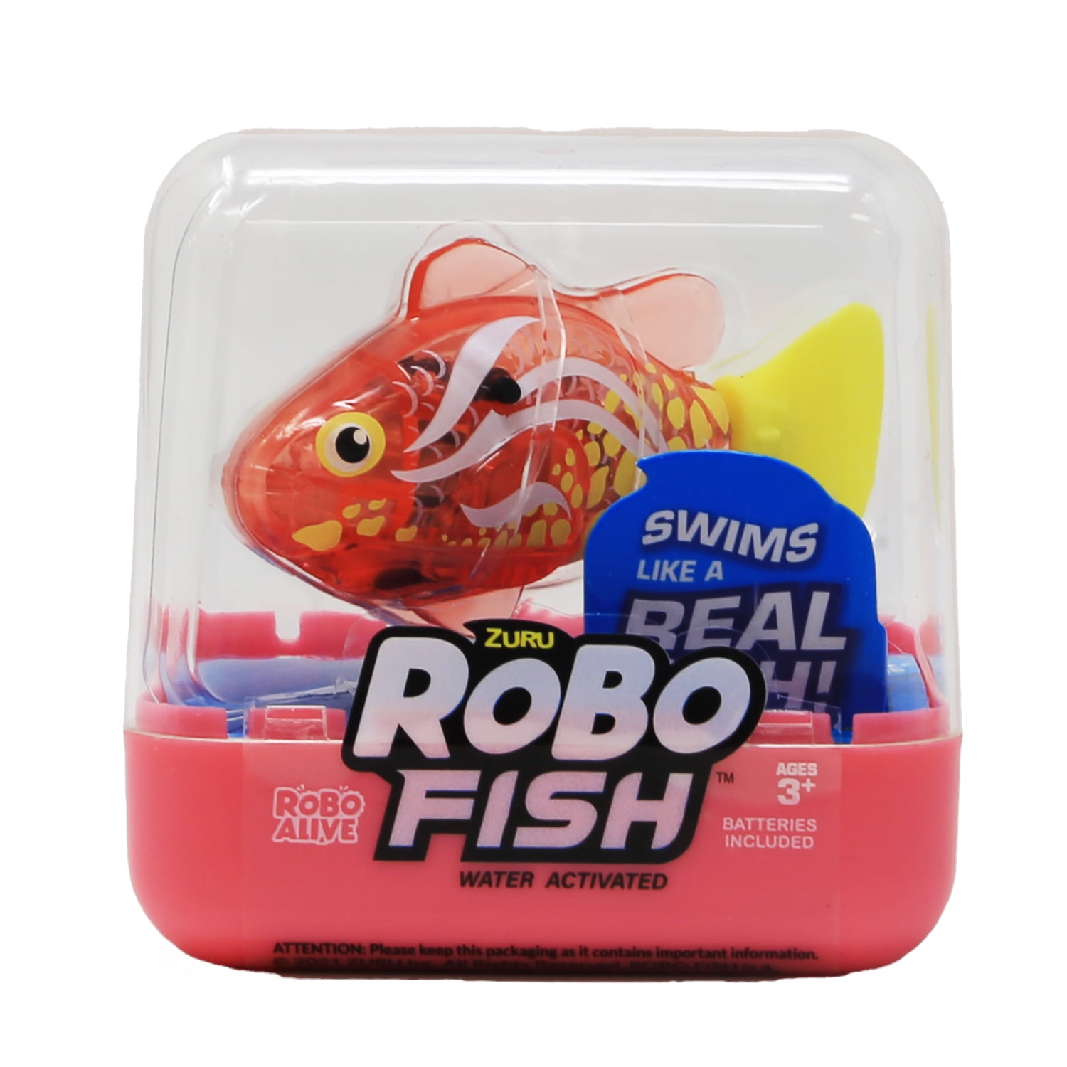 Robo Alive Little Fish Pink & Yellow Robotic Pet Figure