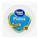 thumbnail image 1 of Platos desechables Great Value de plástico tamaño pastelero 50 pzas, 1 of 1