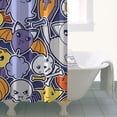 thumbnail image 4 of Halloween Cute Icons Collage Pattern Shower Curtain 36"x72" ,Bathroom Decorative Shower Curtains Set with 12 Hooks,Modern Waterproof Washable Shower Curtain, 4 of 6