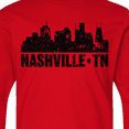 thumbnail image 4 of Inktastic Nashville Skyline Grunge Long Sleeve Youth T-Shirt, 4 of 5
