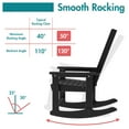 thumbnail image 3 of Hidpriva Outdoor Rocking Chair, Oversized HDPE Weather Resistant Porch Rockers for Outside Deck Balcony Front Backyard, Black(Set of 2), 3 of 8