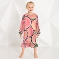 thumbnail image 6 of Casual Dresses Nightgowns Velvet Pleated design One-Piece Nightdress for Indoor Outdoor Daily Pink-peach Pattern 3-10T, 6 of 7