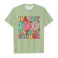 thumbnail image 4 of 100 Days Of School Shirt Girls Cartoon Print Cute Short Sleeve Crew Neck Preppy Tops T Shirts for Boys and Girls 6-7 Years, 4 of 4